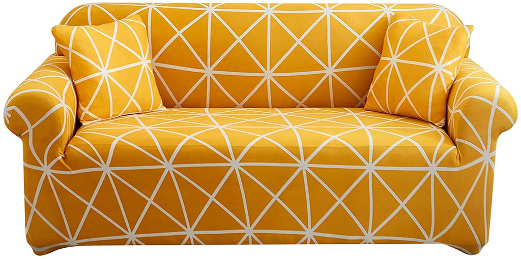 HOOBUY Printed Sofa Cover Stretch Couch Covers Patterned Loveseat Slipcovers for 2 Seater Cushion Couch Love Seat Set (BXMY, 2 Seater/Loveseat)