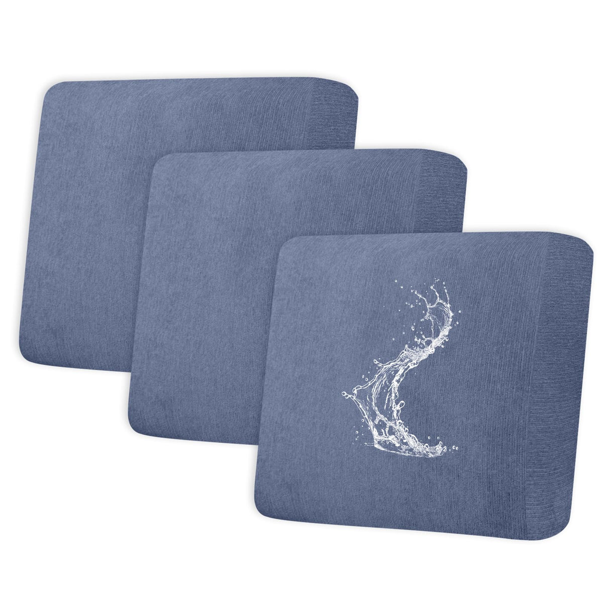 Waterproof RV Dinette Cushion Covers - Stretch Fabric Camper Seat Slipcover Replacement, Washable RV Couch Cover Designed for Camper Car Bench (Loveseat 2 Bench Cover, Blue Grey)