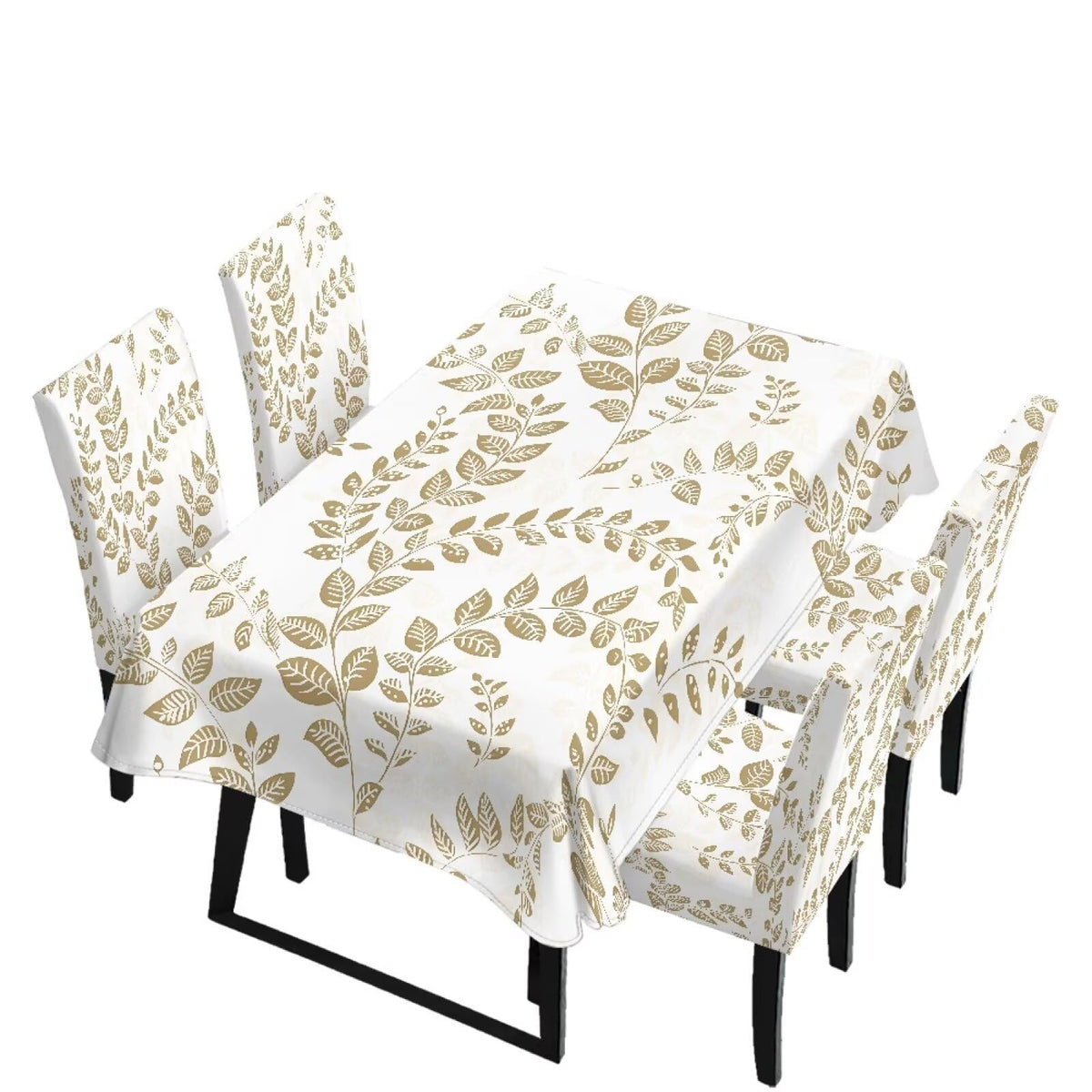 ZDCUSTOM Vintage Table Cloth and Chair Cover Set of 4 Sunflower Tablecloths Rectangular Elegant Chair Covers for Dining Chairs Stain Resistant Decoration