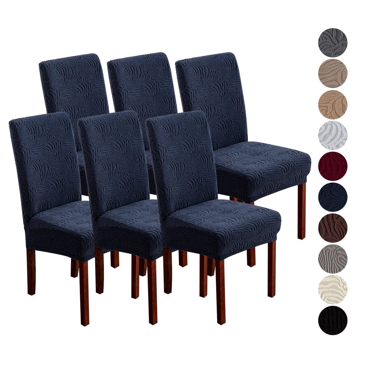 Dining Chair Covers Set of 6, Stretch Parsons Chair Slipcovers