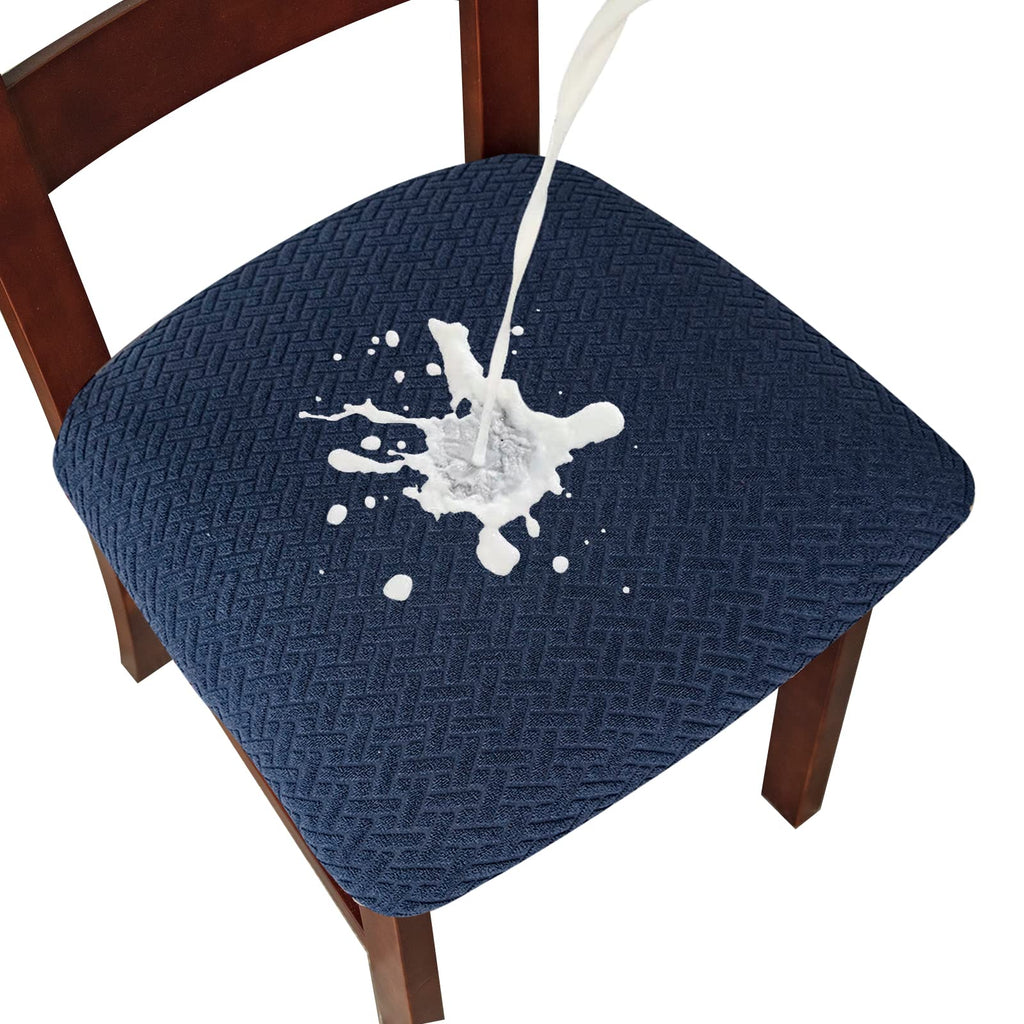 Genina Seat Covers for Dining Room Washable Chair Seat Slipcovers Set of 4