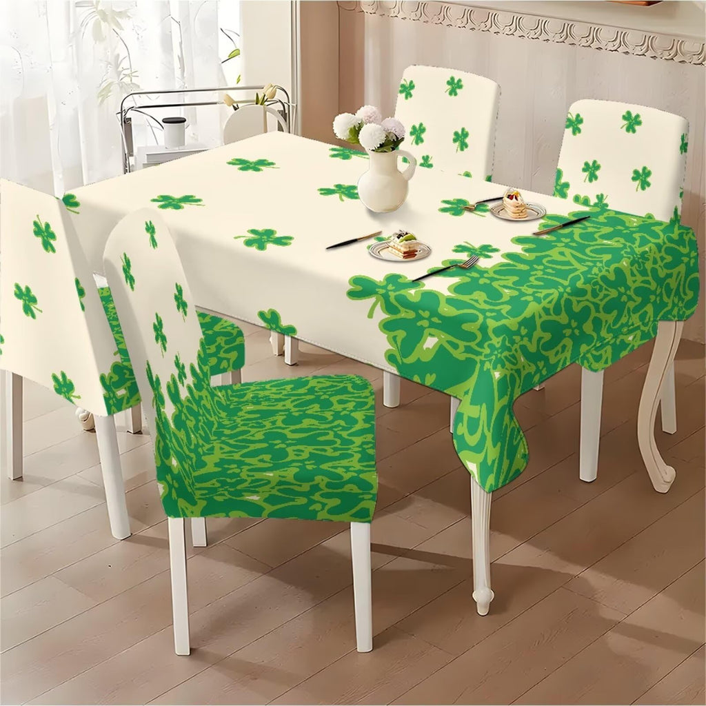 ZDCUSTOM Vintage Table and Chair Covers for Parties Stylish Dining Chairs Cover Washable Cozy Tablecloths Rectangular for Home Party Weeding