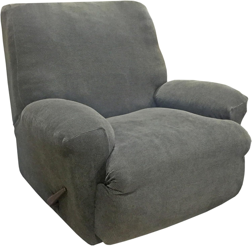 Sure Fit Stretch Oxford 2 Piece Slipcover - Gray - Loveseat