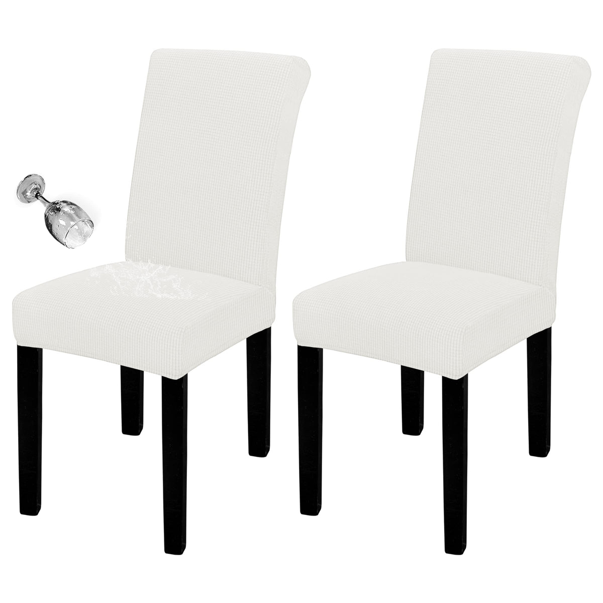 Easy-Going 100% Waterproof Dining Room Chair Covers Set of 6, Large