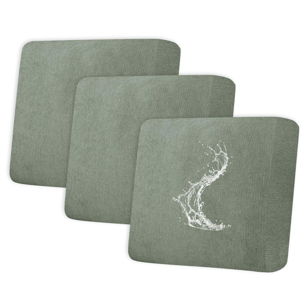 Waterproof RV Dinette Cushion Covers - Stretch Fabric Camper Seat Slipcover Replacement, Washable RV Couch Cover Designed for Camper Car Bench (Loveseat 2 Bench Cover, Blue Grey)