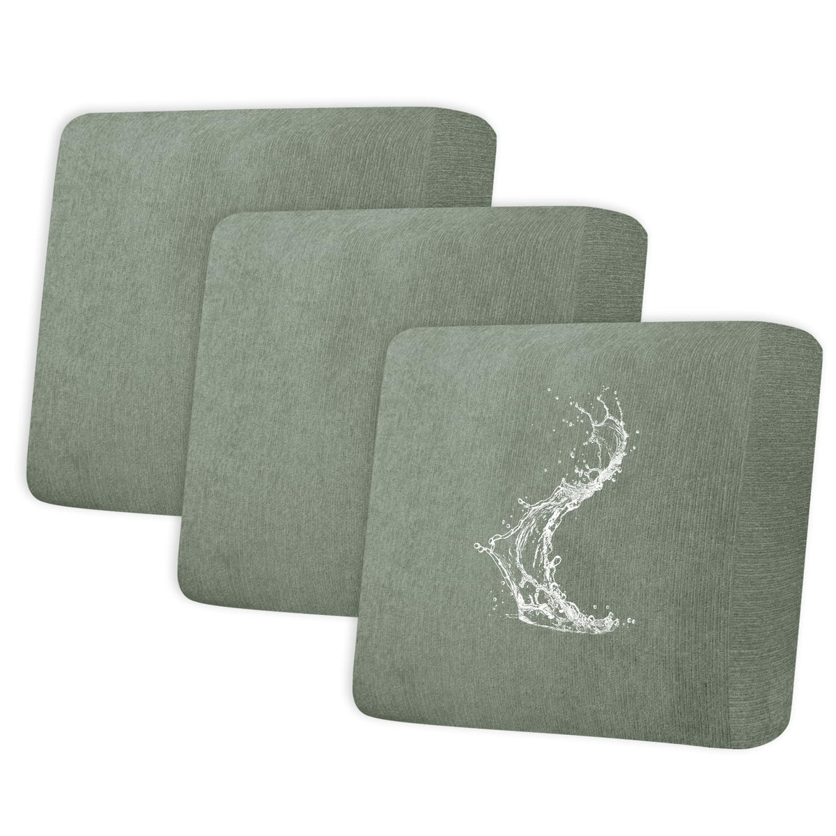 Waterproof RV Dinette Cushion Covers - Stretch Fabric Camper Seat Slipcover Replacement, Washable RV Couch Cover Designed for Camper Car Bench (Loveseat 2 Bench Cover, Blue Grey)