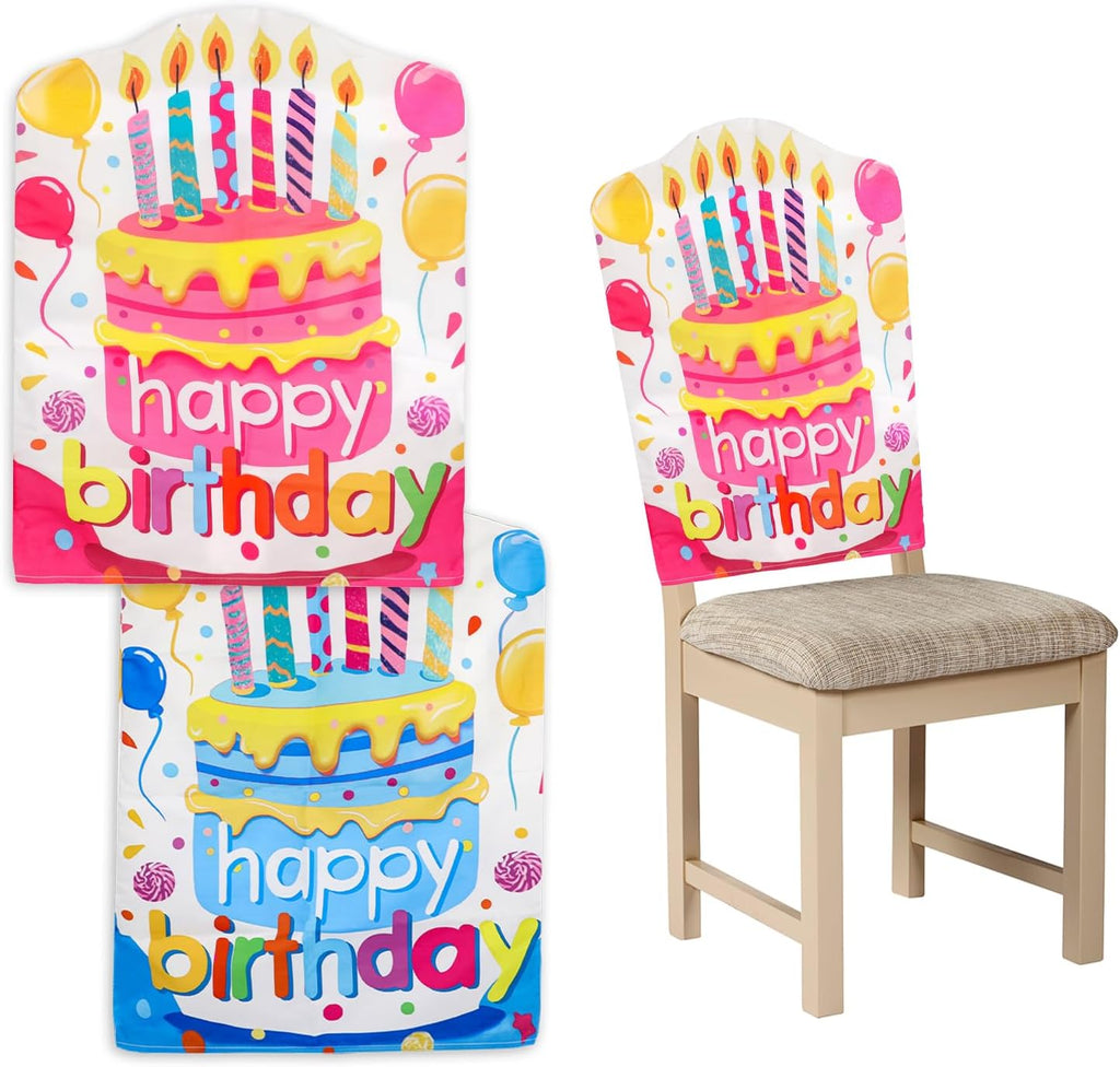2 Pcs Happy Birthday Chair Cover for Classroom