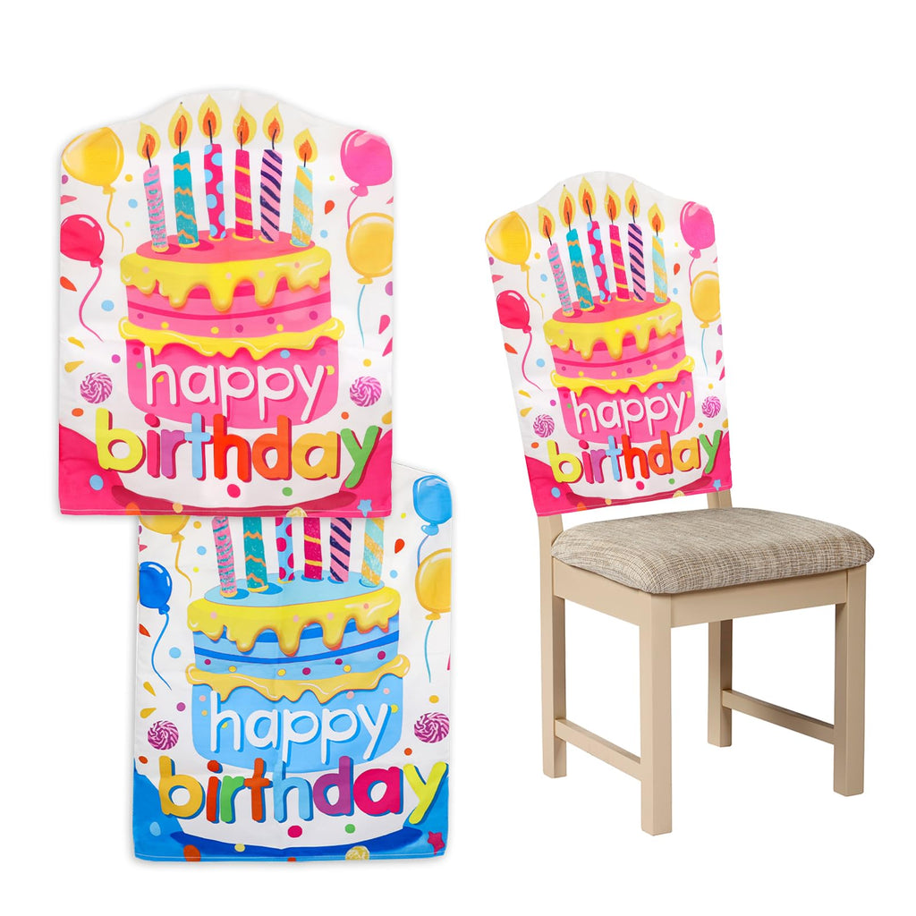 2 Pcs Happy Birthday Chair Cover for Classroom