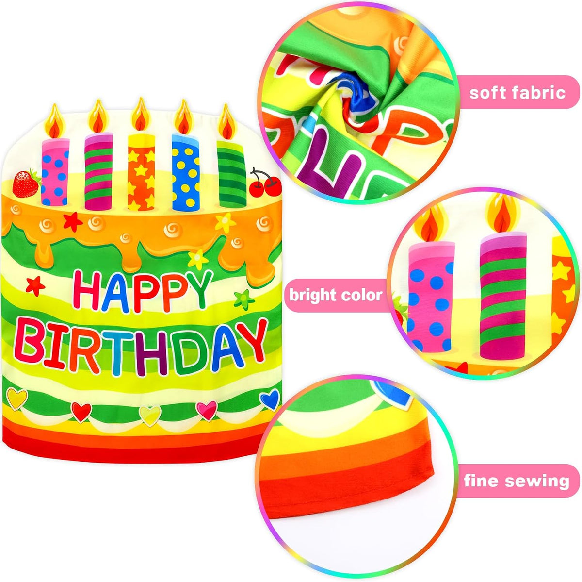 Fancy Land Birthday Chair Cover for Classroom for Kids Party Decorations