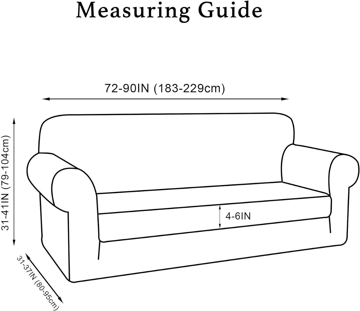 Turquoize Couch Slipcover with Separate Cushion Cover Bundle Loveseat Slipcover & Sofa Covers/Furniture Protector Khaki