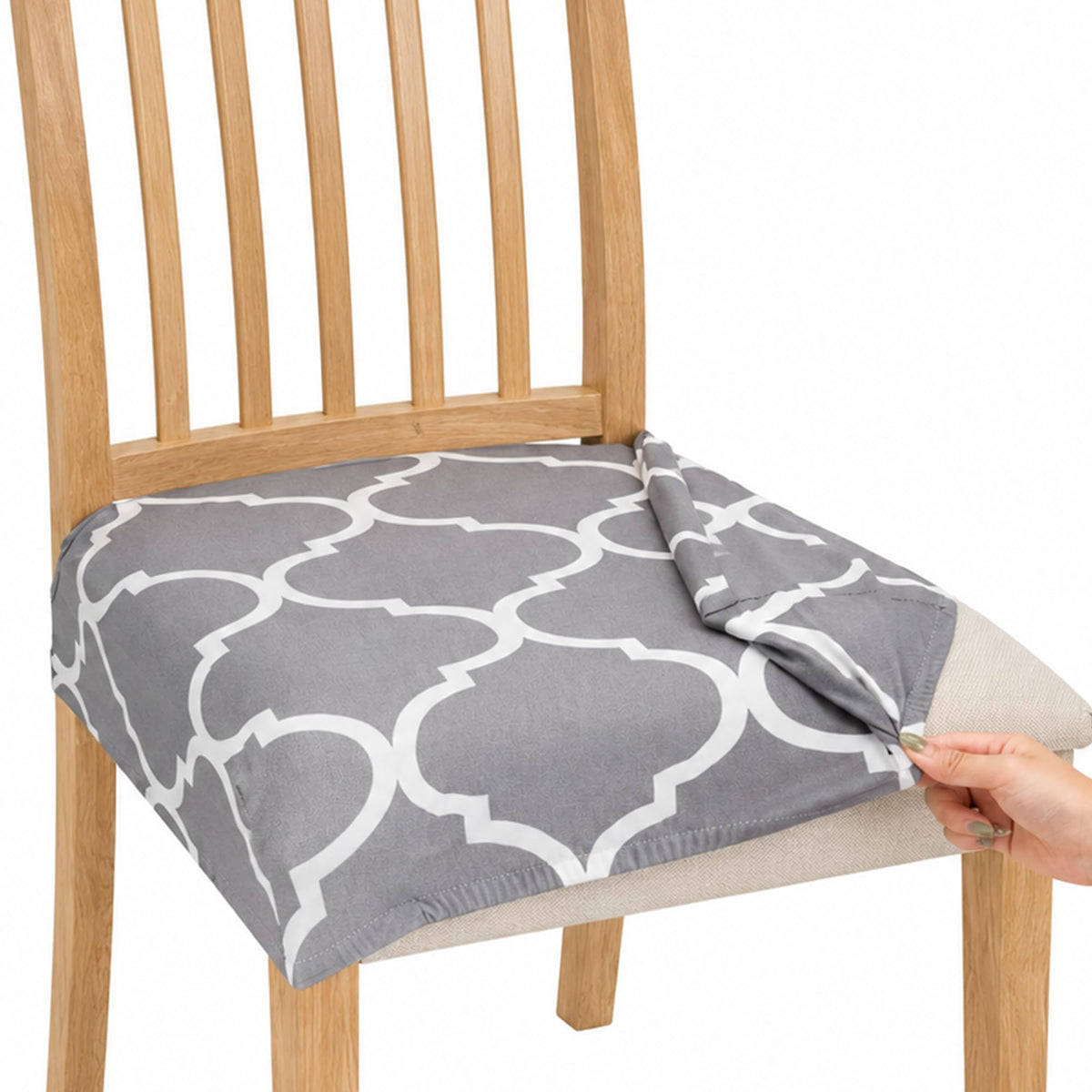 NILUOH Waterproof Seat Covers for Dining Room Chairs, 4 Pack Coffee