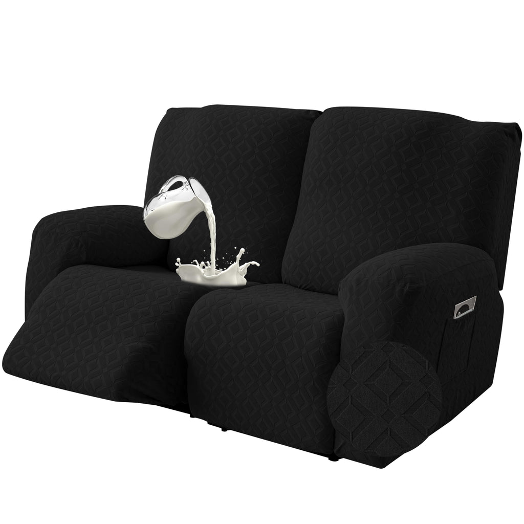Genina Waterproof Recliner Loveseat Cover,2 Seat Couch Cover,Chocolate