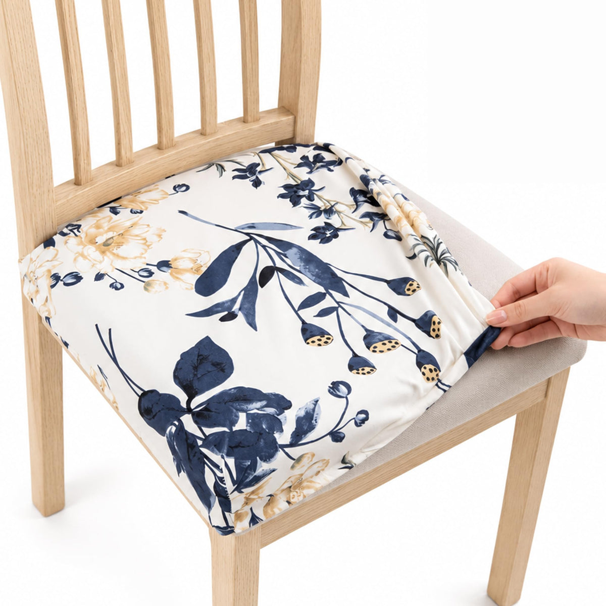 NILUOH Waterproof Seat Covers for Dining Room Chairs, 4 Pack Coffee