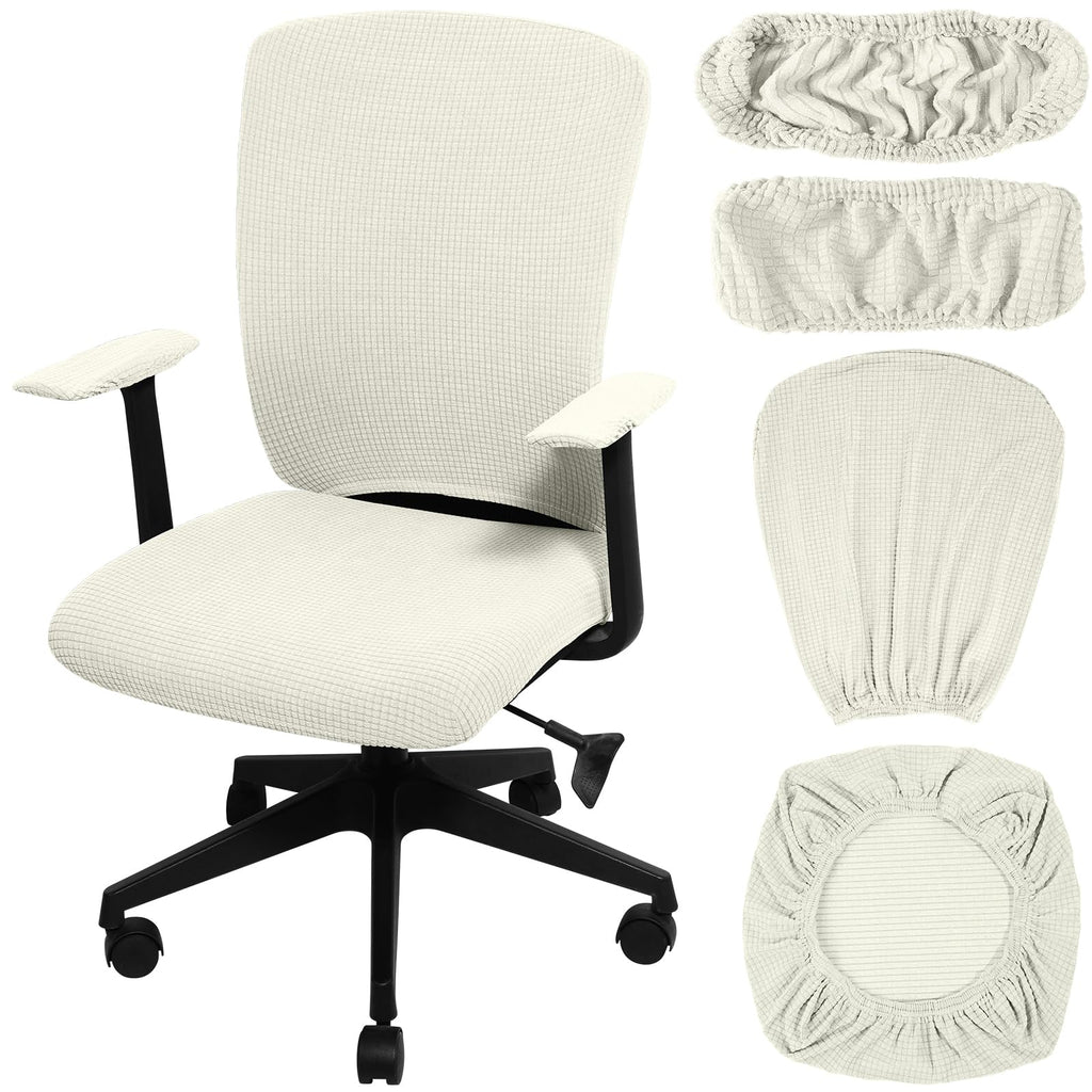 Tallew 4 Pcs Office Chair Covers Stretchable Armrest Seat,XL,Pea Green