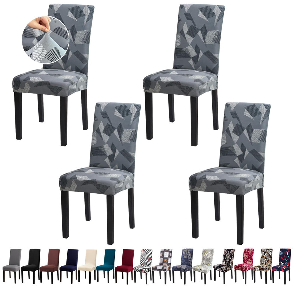 Chair Covers, Stretch Dining Room Chair Covers Set of 6, Removable Washable Dining Chair Slipcovers for Home, Hotel, Banquet