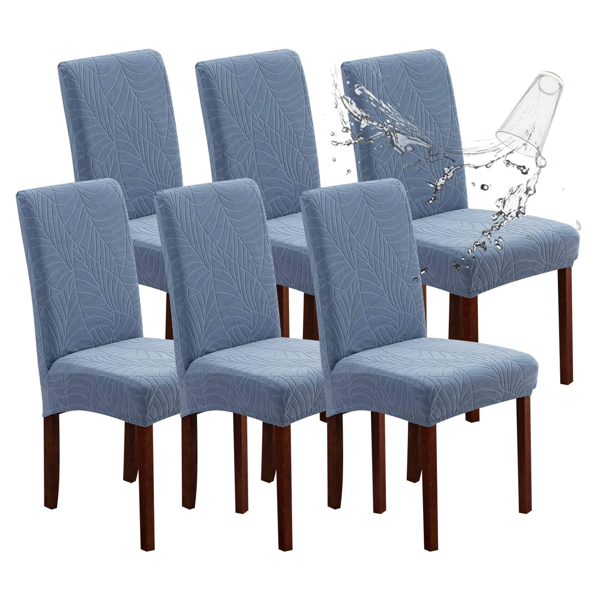 Genina Waterproof Dining Chair Covers Set of 4 Parsons Chair Slipcovers