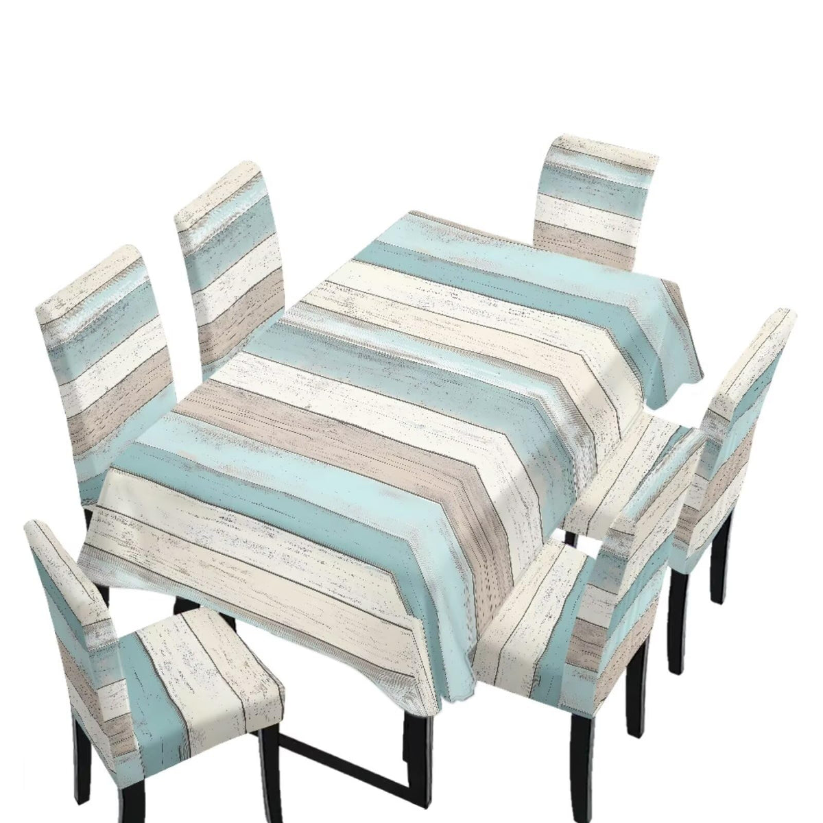 Dining Seat Slipcovers for Easter Decor Set of 7 Includes Tablecloths and Stretch Removable Dining Room Chair Covers Stain Resistant Table Protector, Easter Egg Love Heart Gnome Print