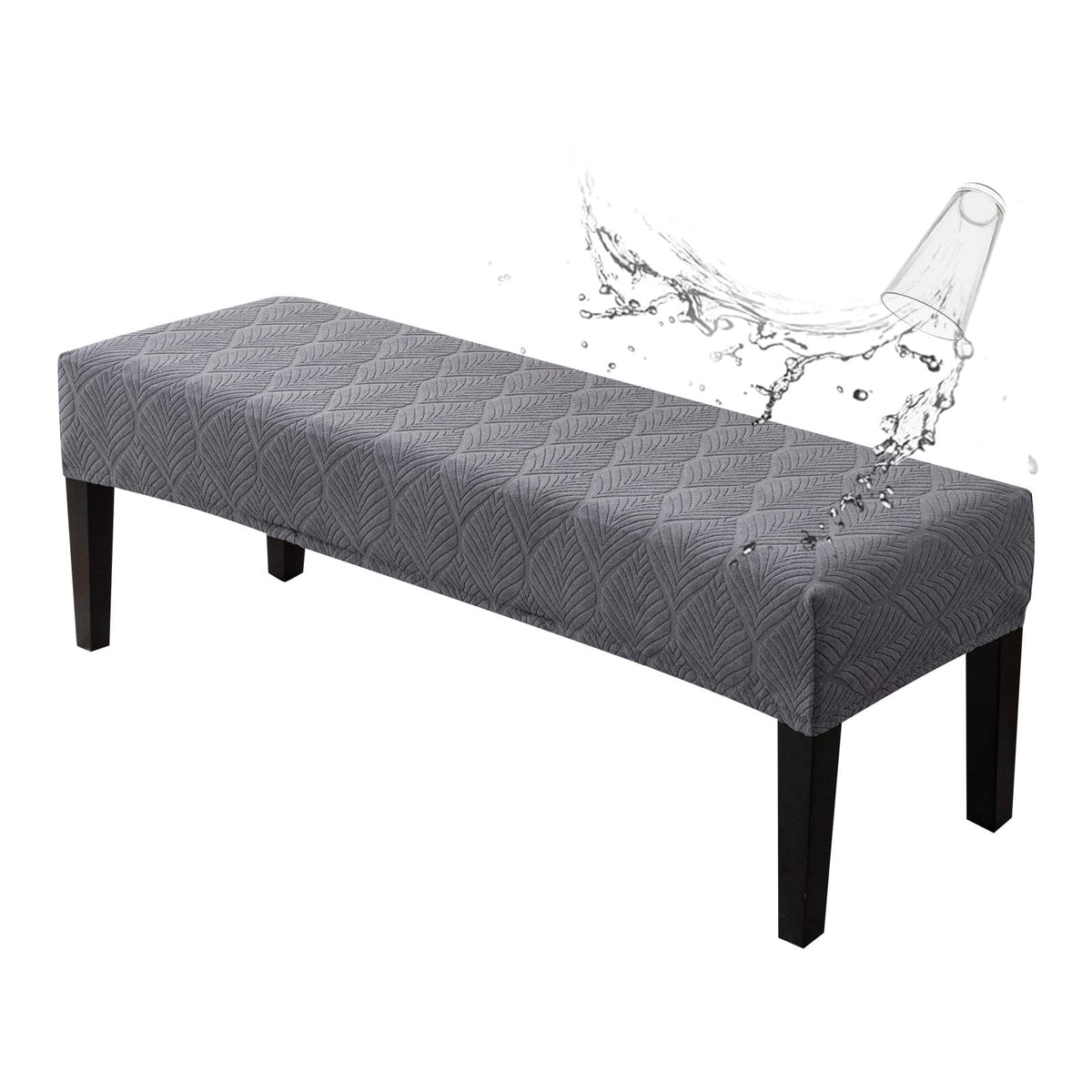 Genina Waterproof Dining Room Bench Covers,Stretch Bench Cover,Beige