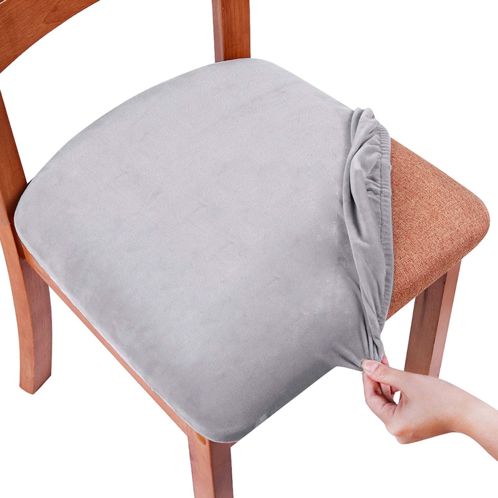 Smiry Velvet Seat Covers for Dining Room Chair Set of 4