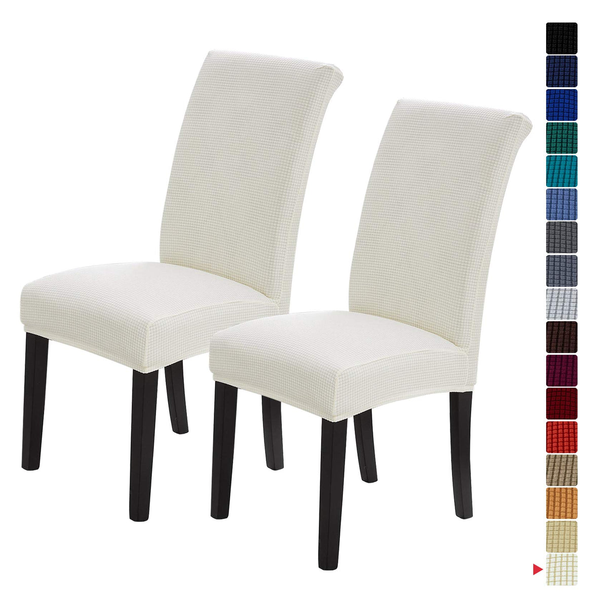 Stretch Chair Covers for Dining Room Set of 4, Removable Washable Dining Room Chair Covers, Dining Chair Slipcovers Seat Protector, Great for Home and Banquet Decor (Pureed Pumpkin, 4 Pack)