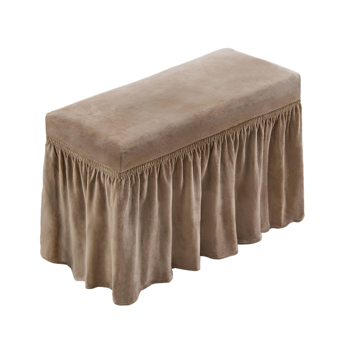 NICEEC Spandex Dining Bench Cushion Cover Bench Covers Stretch with Skirt