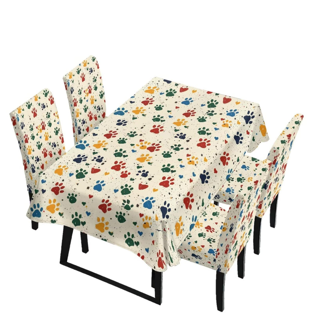 Dining Table Chair Covers 5 Pack, Removable Parsons Chair Slipcovers Dust Proof Tablecloths Scratch Resistant Seat Protector for Dining Room, Sunflower Honeycomb Bee Print Yellow