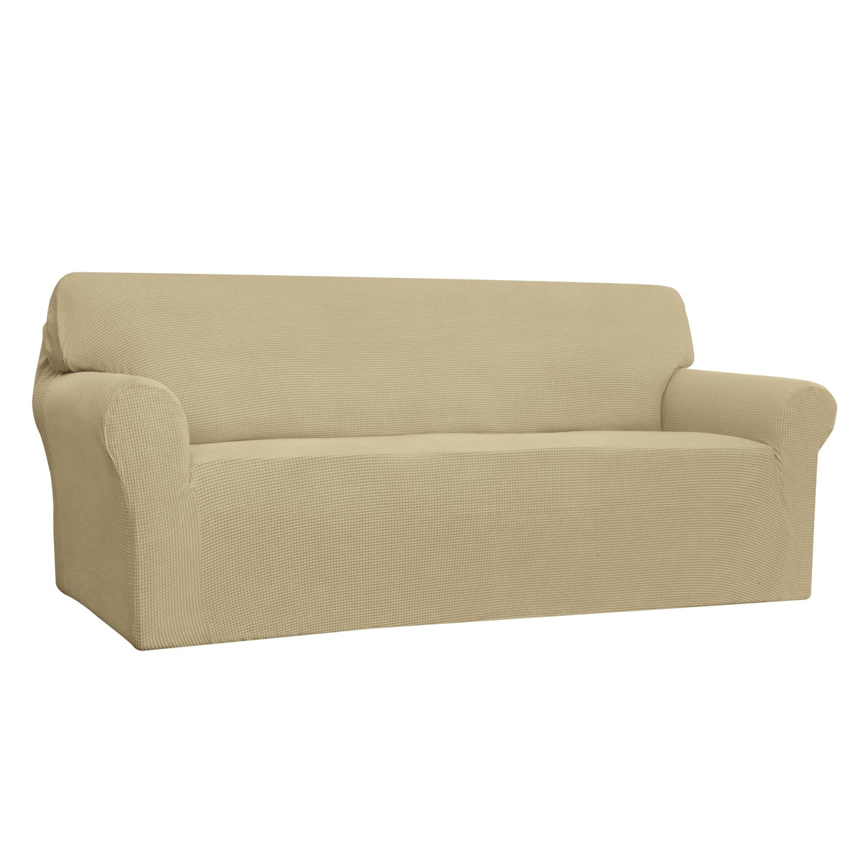 Easy-Going Stretch Loveseat Couch Covers Washable Cream
