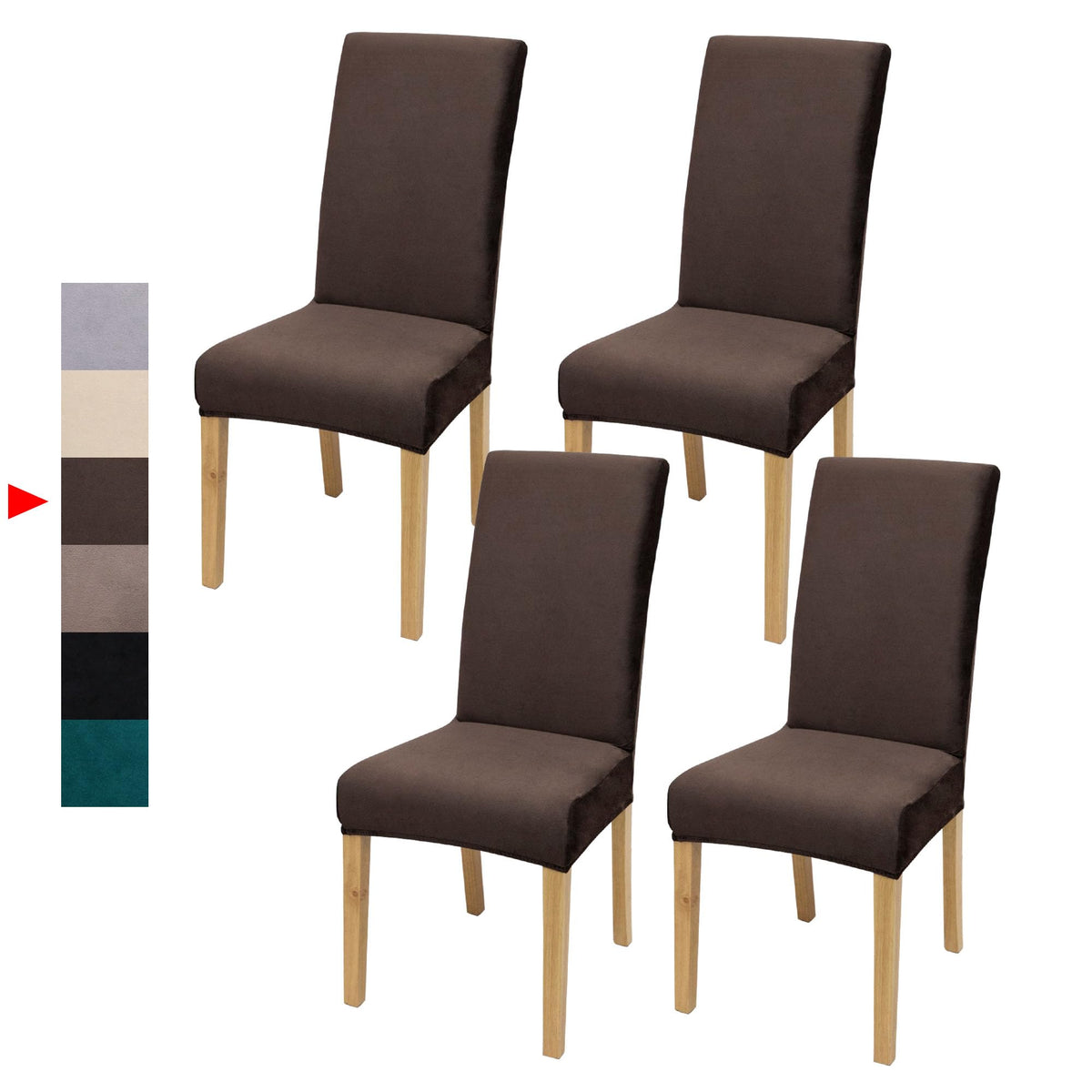 Velvet Dining Chair Covers,Dining Room Chair Covers Set of 6