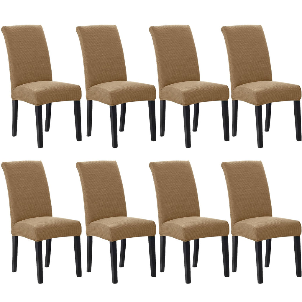 Stretch Chair Covers for Dining Room Set of 4, Removable Washable Dining Room Chair Covers, Dining Chair Slipcovers Seat Protector, Great for Home and Banquet Decor (Pureed Pumpkin, 4 Pack)