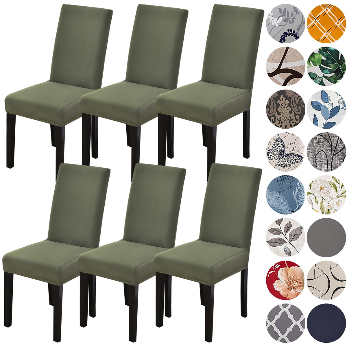 HZDHCLH Dining Chair Covers Set of 4 Stretch Chair Slipcovers Washable