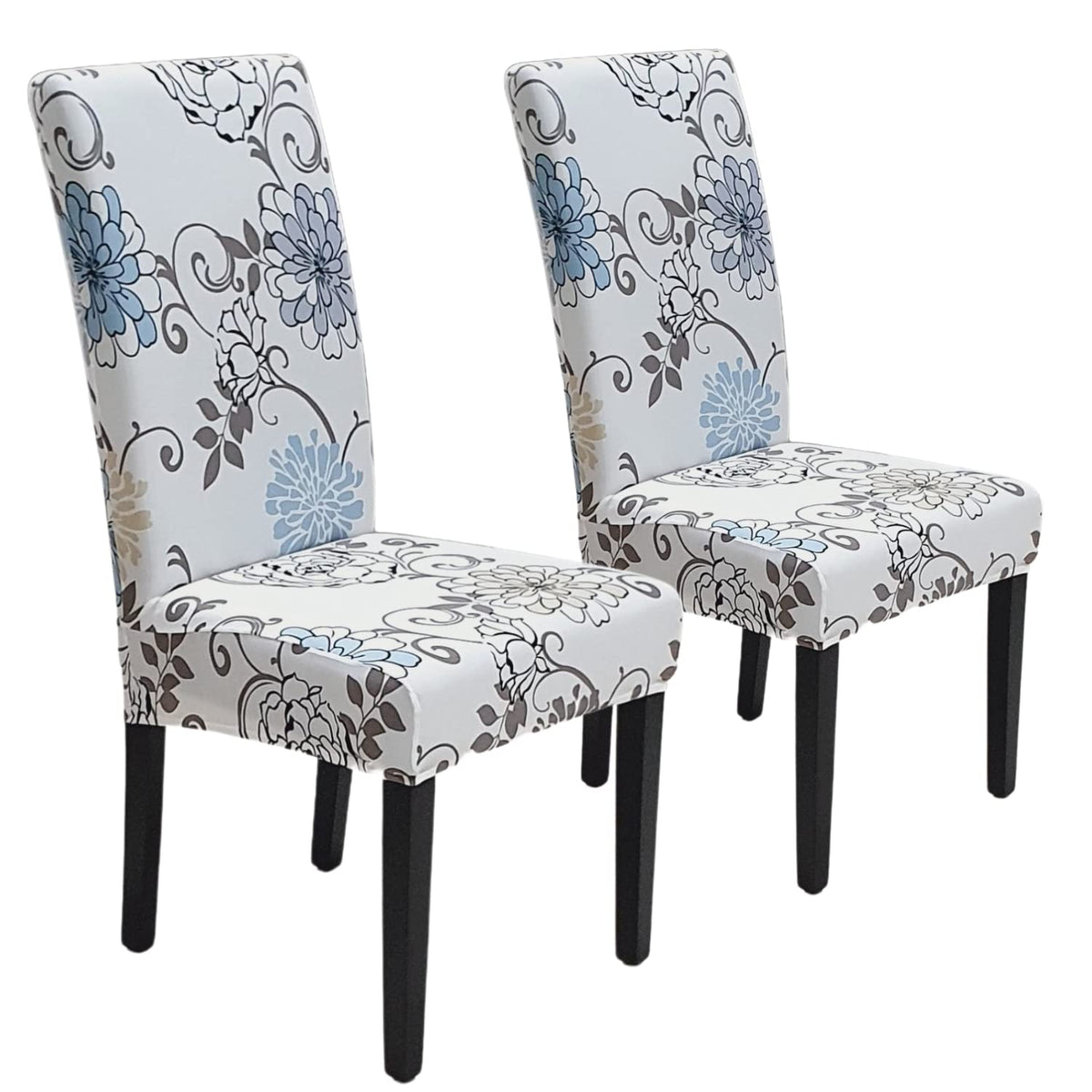 SPRINGRICO Chair Covers for Dining Room Set of 4, Stretch Dining Chair Cover, Washable Spandex Kitchen Parsons Chair Slipcovers, Removable Seat Protector for Home or Party (4 Pack, Lotus Gray)