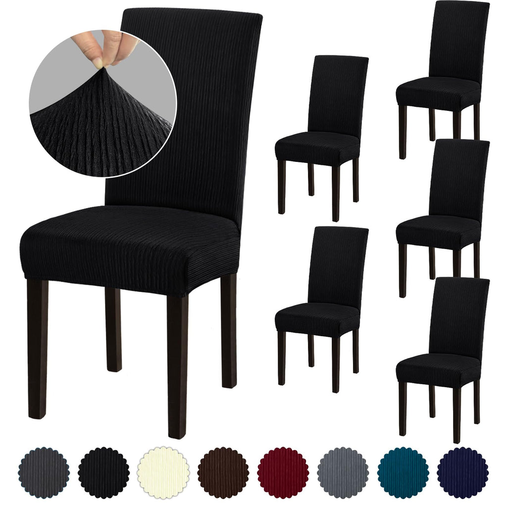 Stretch Dining Room Chair Covers Set of 6, Removable Washable Chair Covers for Dining Chairs,Dining Room, Hotel, Ceremony