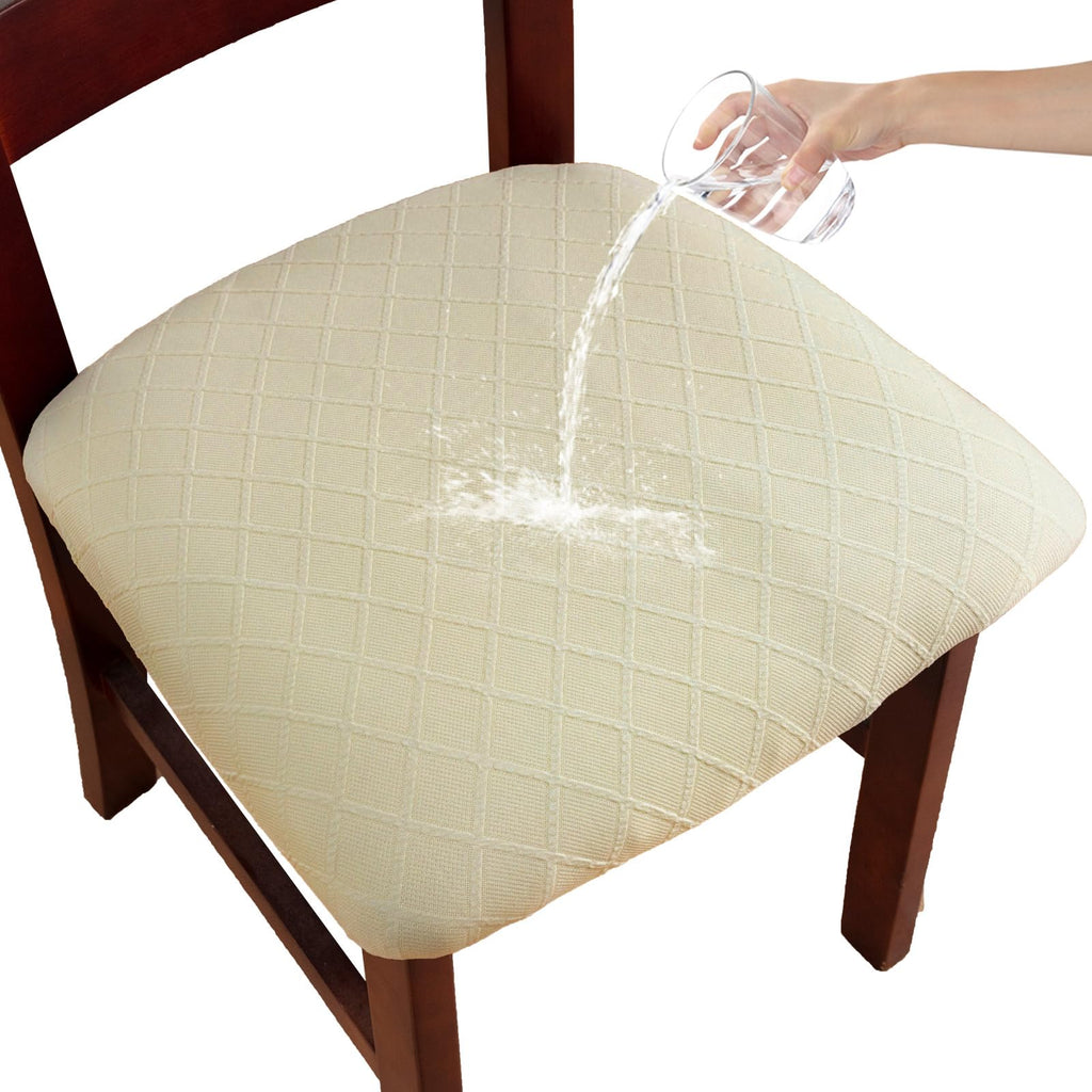 Waterproof Dining Room Chair Covers Set of 6,Taupe,Large
