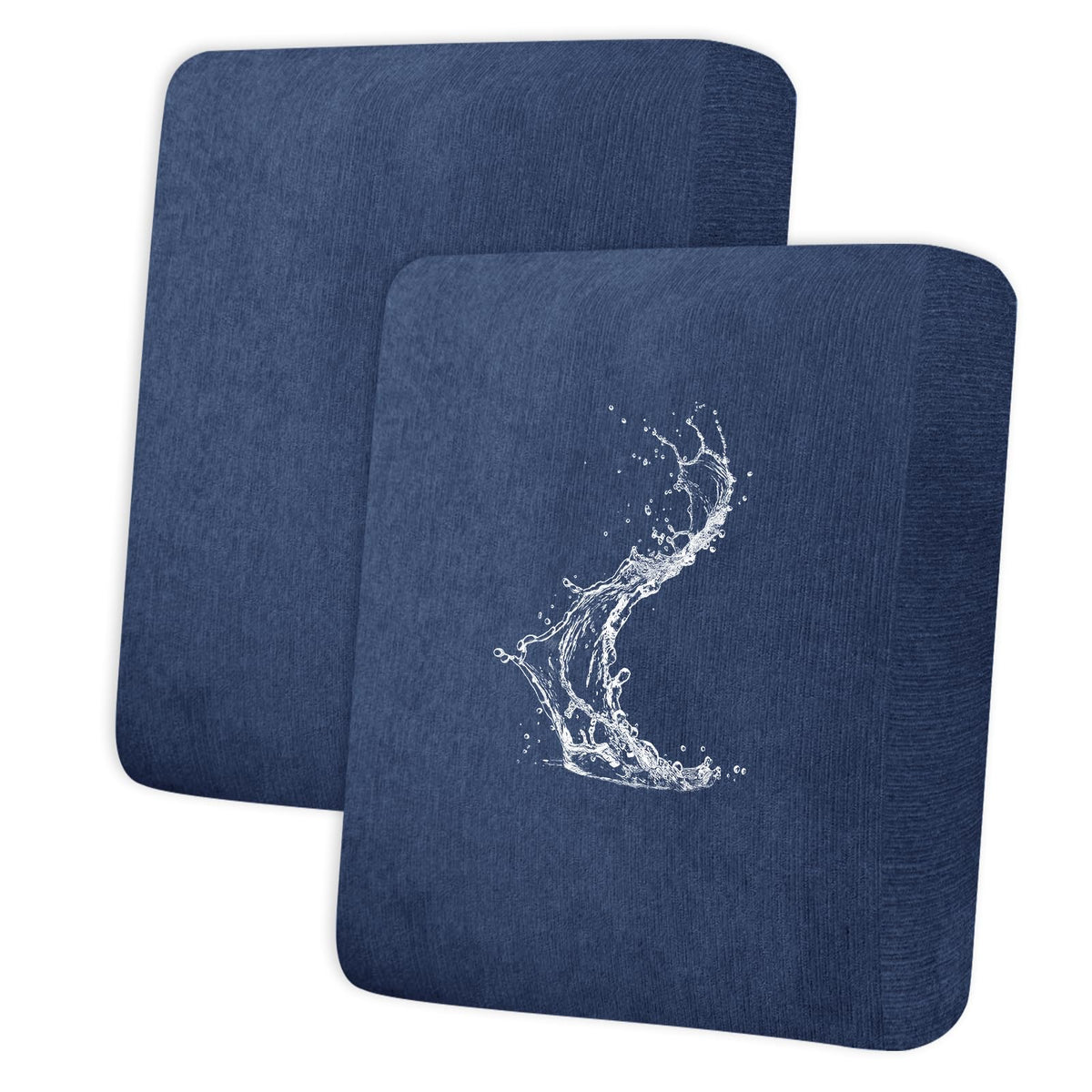 Waterproof RV Dinette Cushion Covers - Stretch Fabric Camper Seat Slipcover Replacement, Washable RV Couch Cover Designed for Camper Car Bench (Loveseat 2 Bench Cover, Blue Grey)