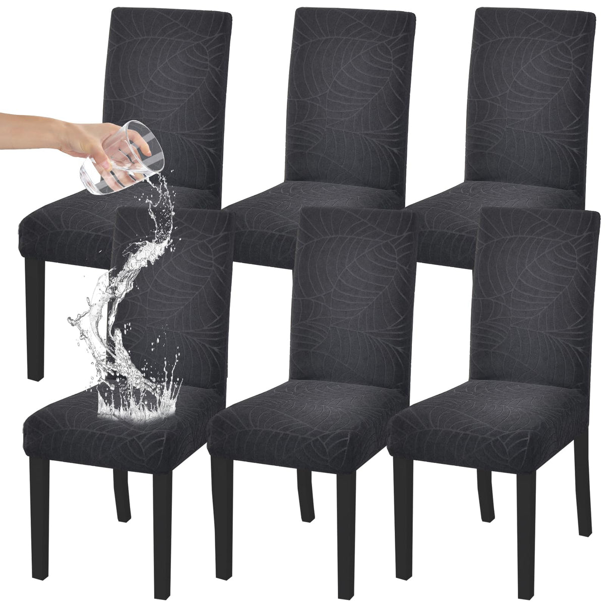 HZDHCLH Dining Chair Covers Set of 4 Stretch Chair Slipcovers Washable