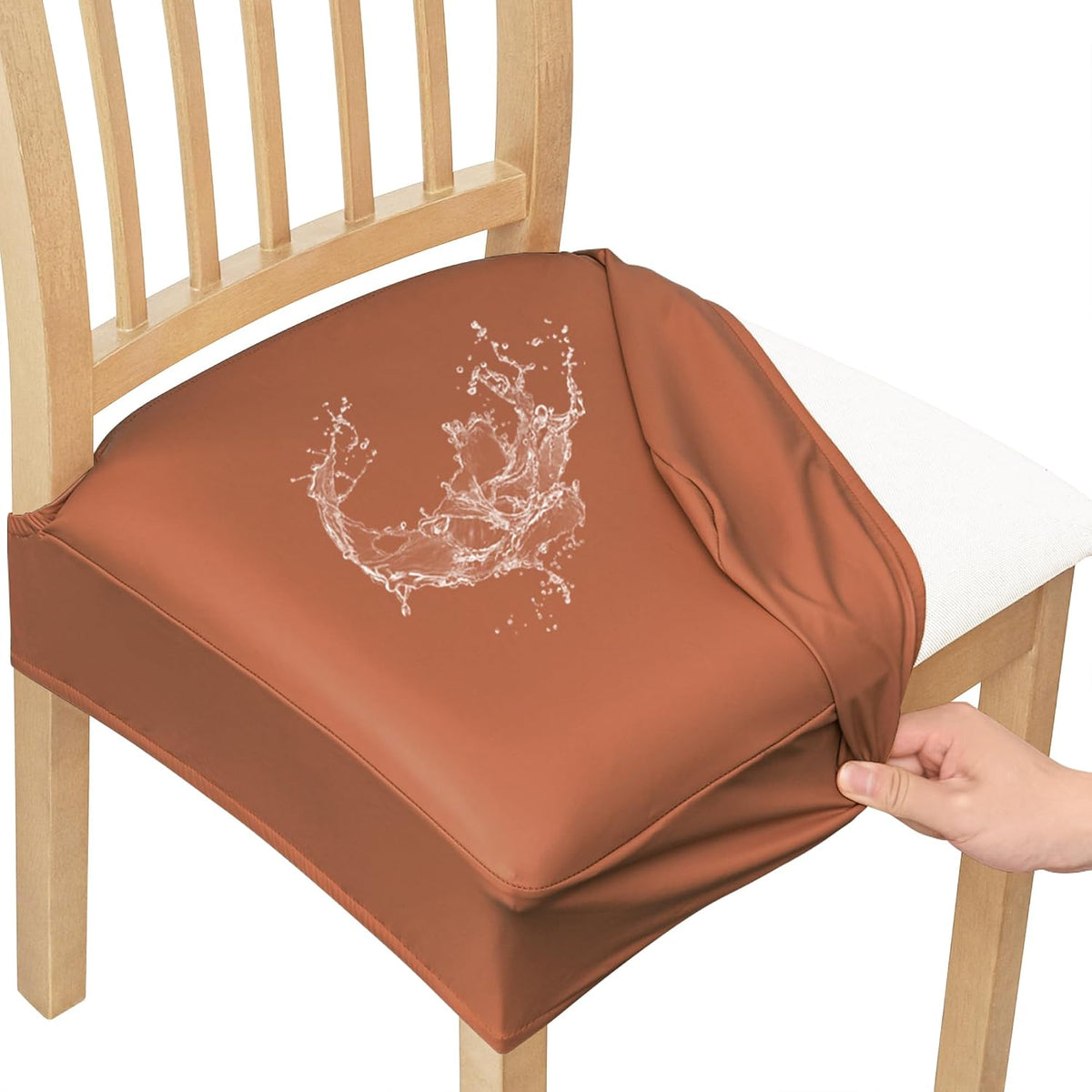 Smiry Waterproof Pu Leather Seat Covers for Dining Room Chairs Set of 4