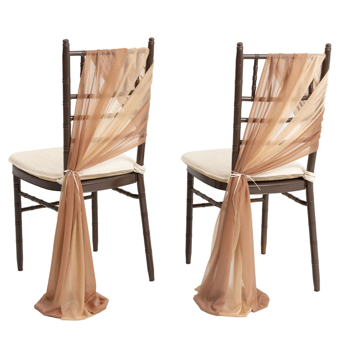 Ling's moment Chair Sashes Wedding Aisle Decorations Sage Milky Green 16pcs