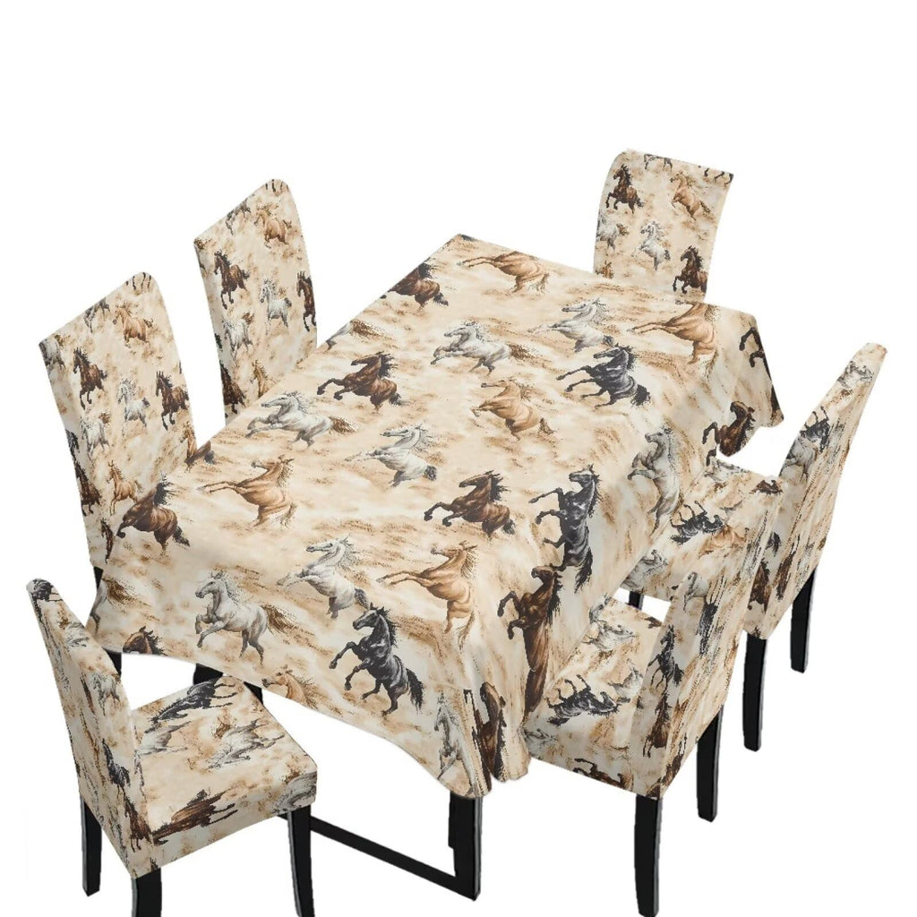 Dining Chair Covers and Dining Table Cloth Christmas Decor