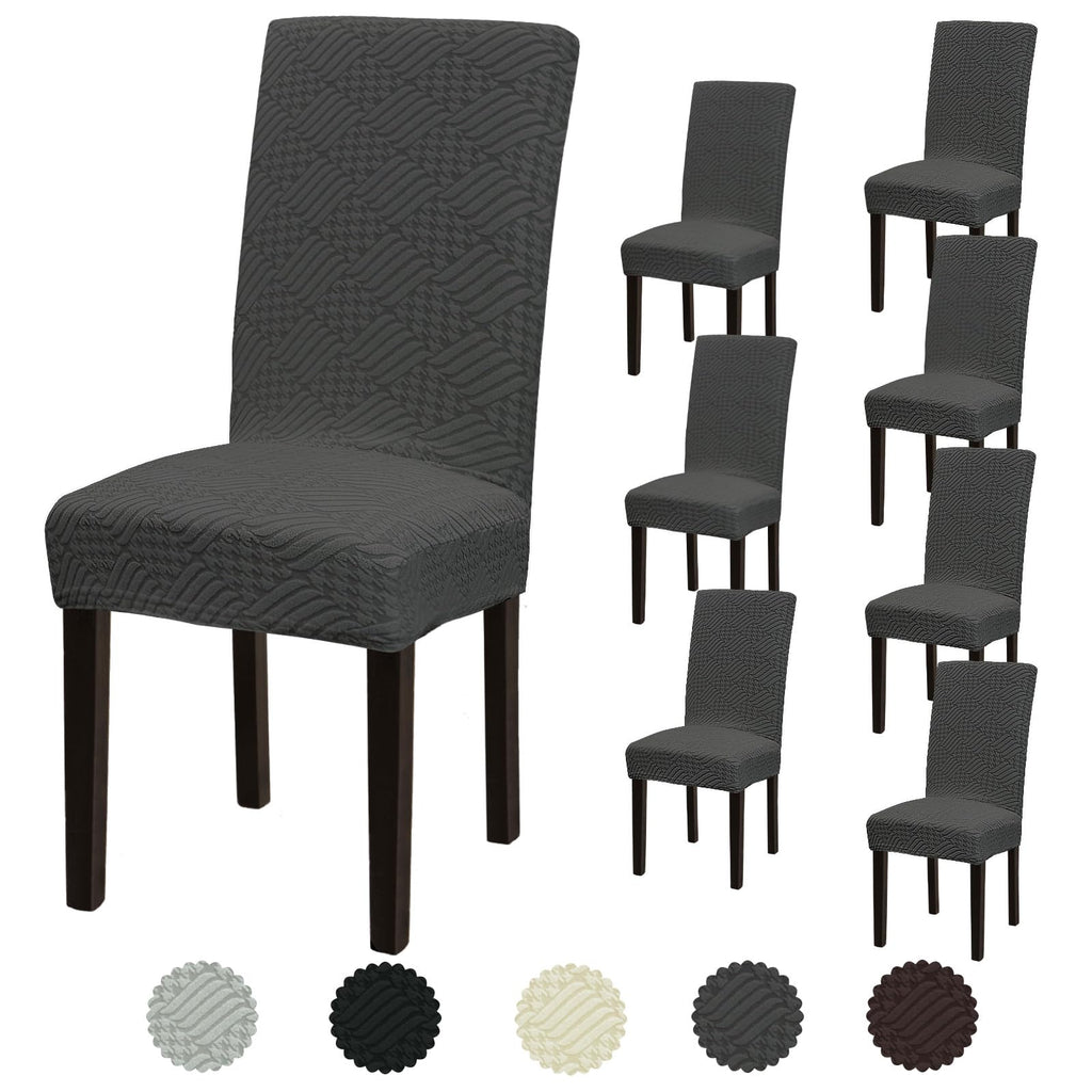 Stretch Dining Room Chair Covers Set of 6, Removable Washable Chair Covers for Dining Chairs,Dining Room, Hotel, Ceremony