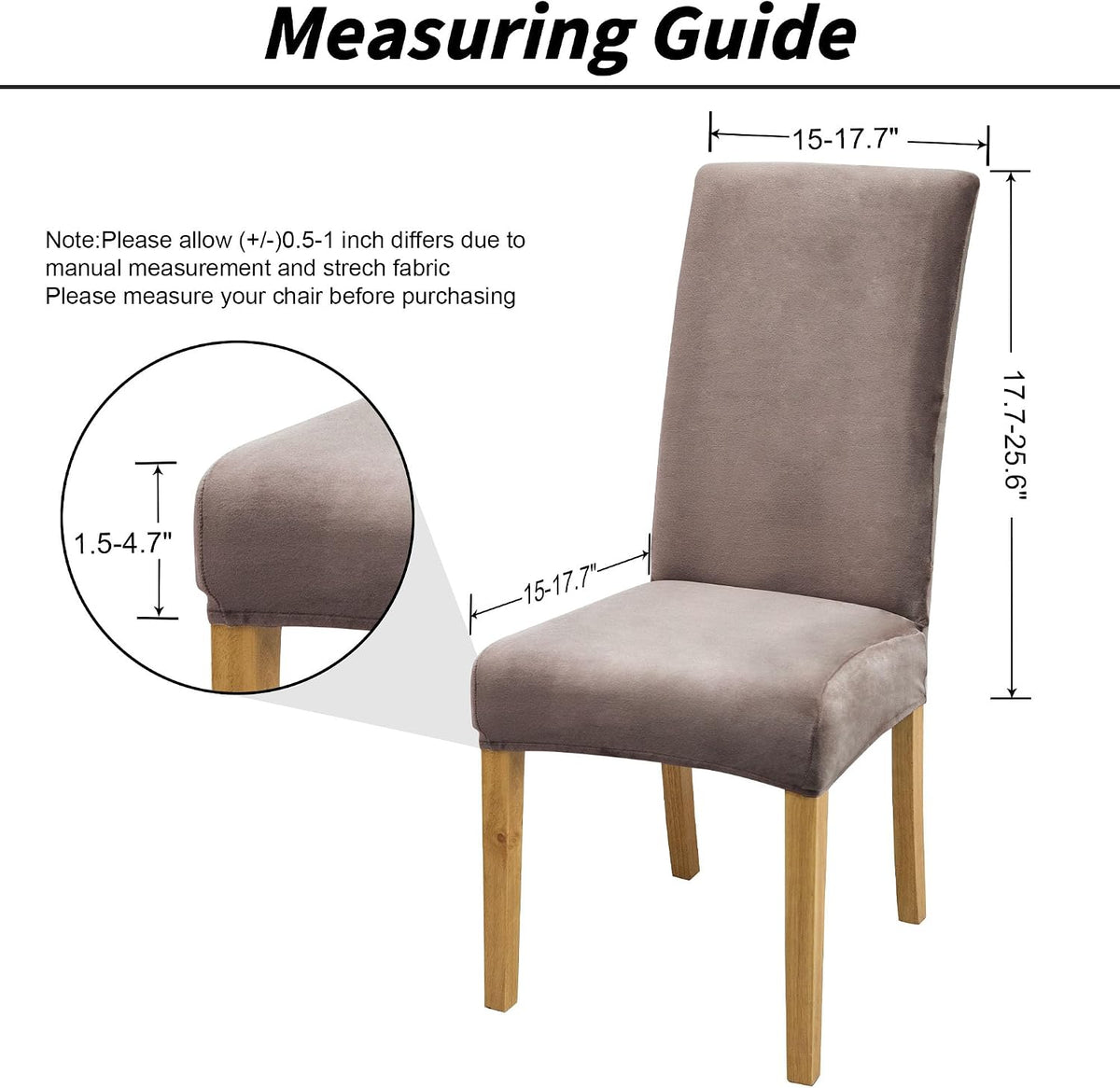Velvet Dining Chair Covers,Dining Room Chair Covers Set of 6