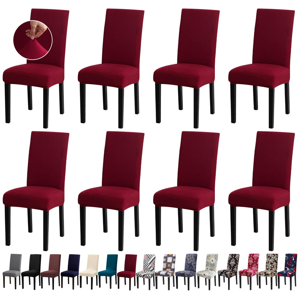 Chair Covers, Stretch Dining Room Chair Covers Set of 6, Removable Washable Dining Chair Slipcovers for Home, Hotel, Banquet