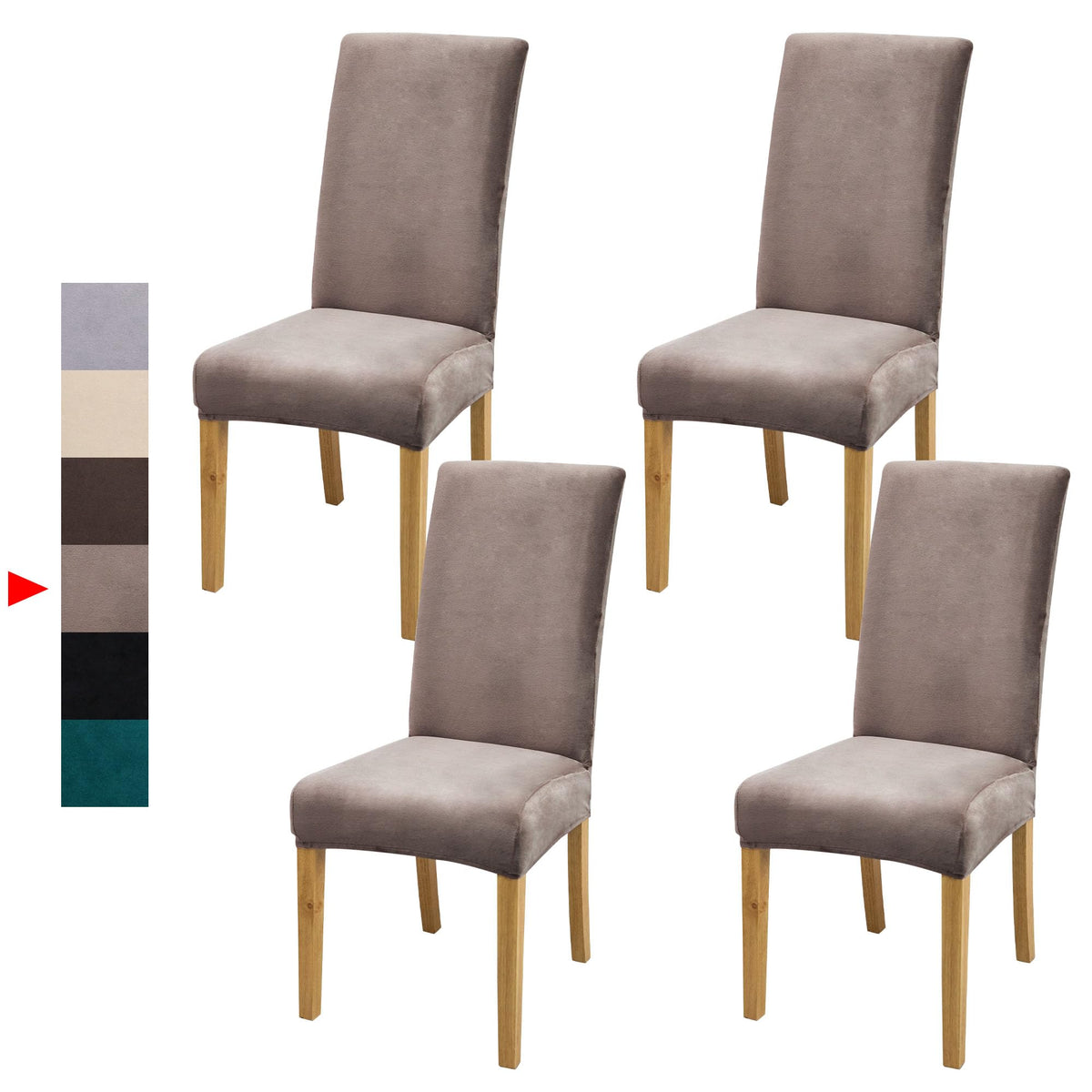 Velvet Dining Chair Covers,Dining Room Chair Covers Set of 6