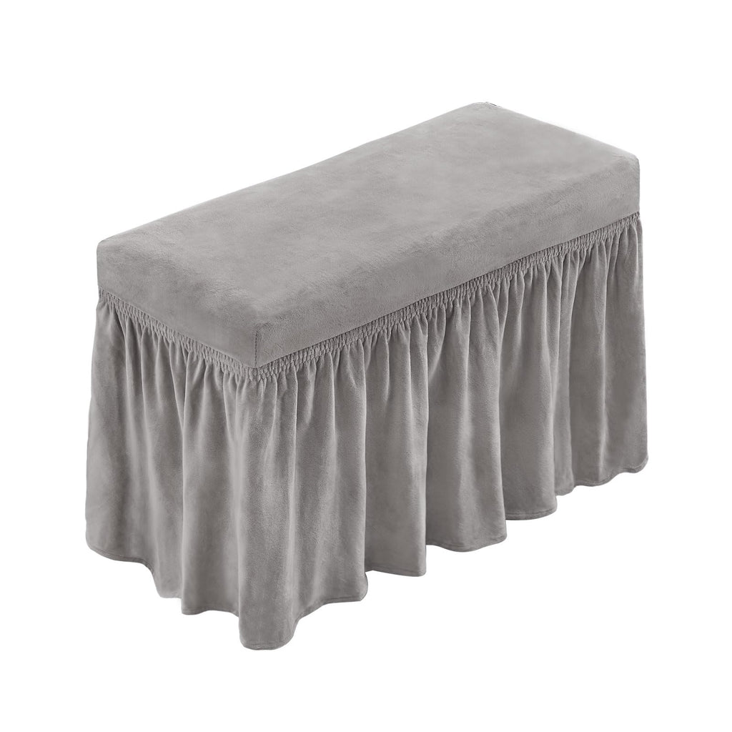 NICEEC Spandex Dining Bench Cushion Cover Bench Covers Stretch with Skirt