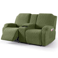 VANSOFY Stretch Recliner Loveseat Cover with Middle Console, Chocolate