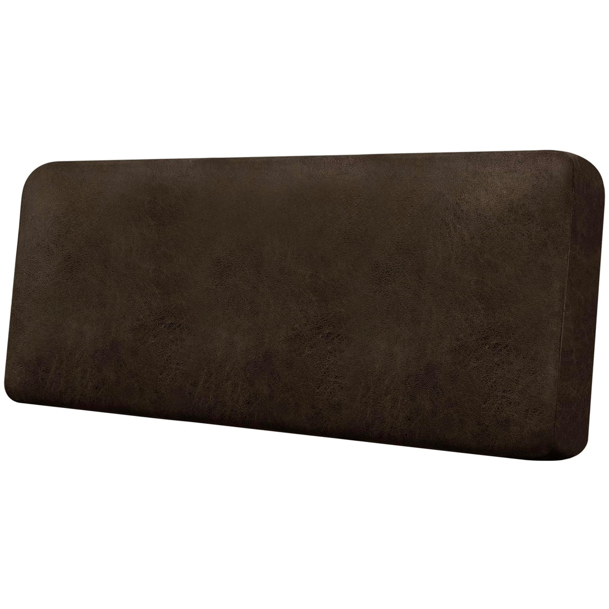 Loveseat Cushion Covers Leather-Look 2PC Stretch Love Seat Slipcover Sets for Living Room Individual Couch Seat Protector, Pet-Friendly, Non-Slip, Easy Fit - Coffee