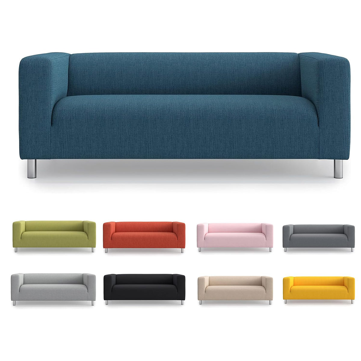 TLYESD Klippan Cover Replacement for IKEA Klippan Loveseat Cover, Klippan Couch Cover,Klippan Sofa Cover Only!(Dark Grey)