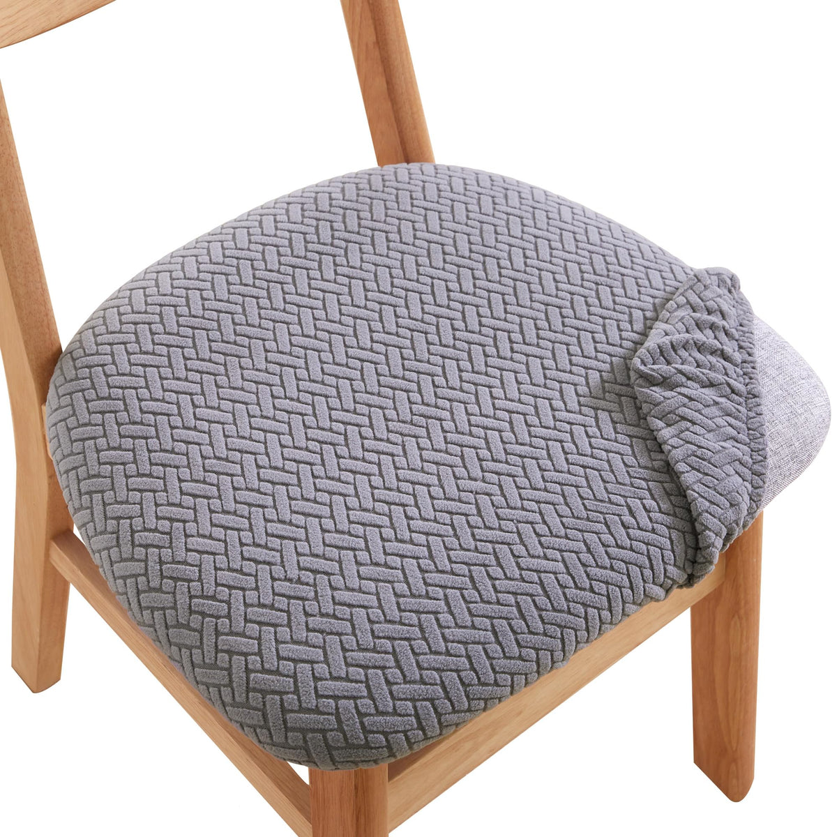 CRFATOP Waterproof Dining Chair Seat Cover Set of 6 Cushion Cover,L,Green