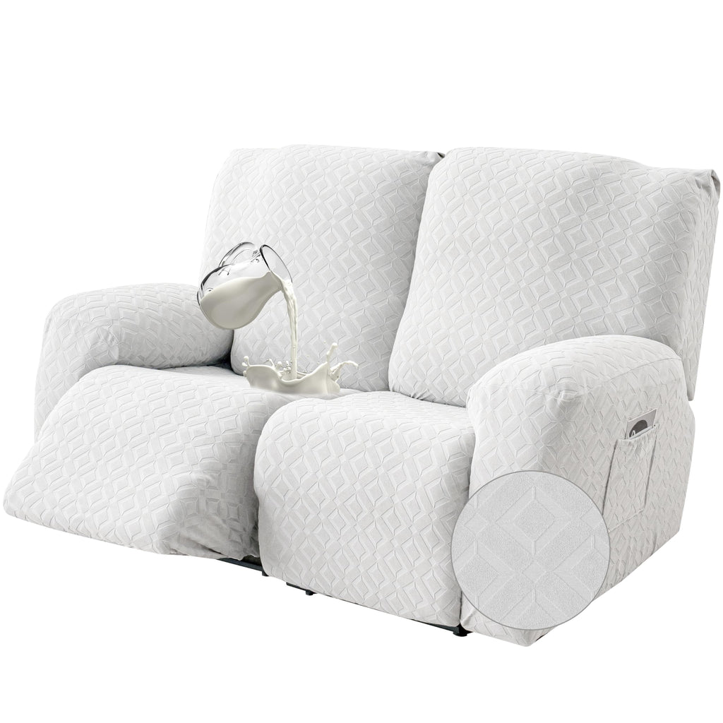 Genina Waterproof Recliner Loveseat Cover,2 Seat Couch Cover,Chocolate