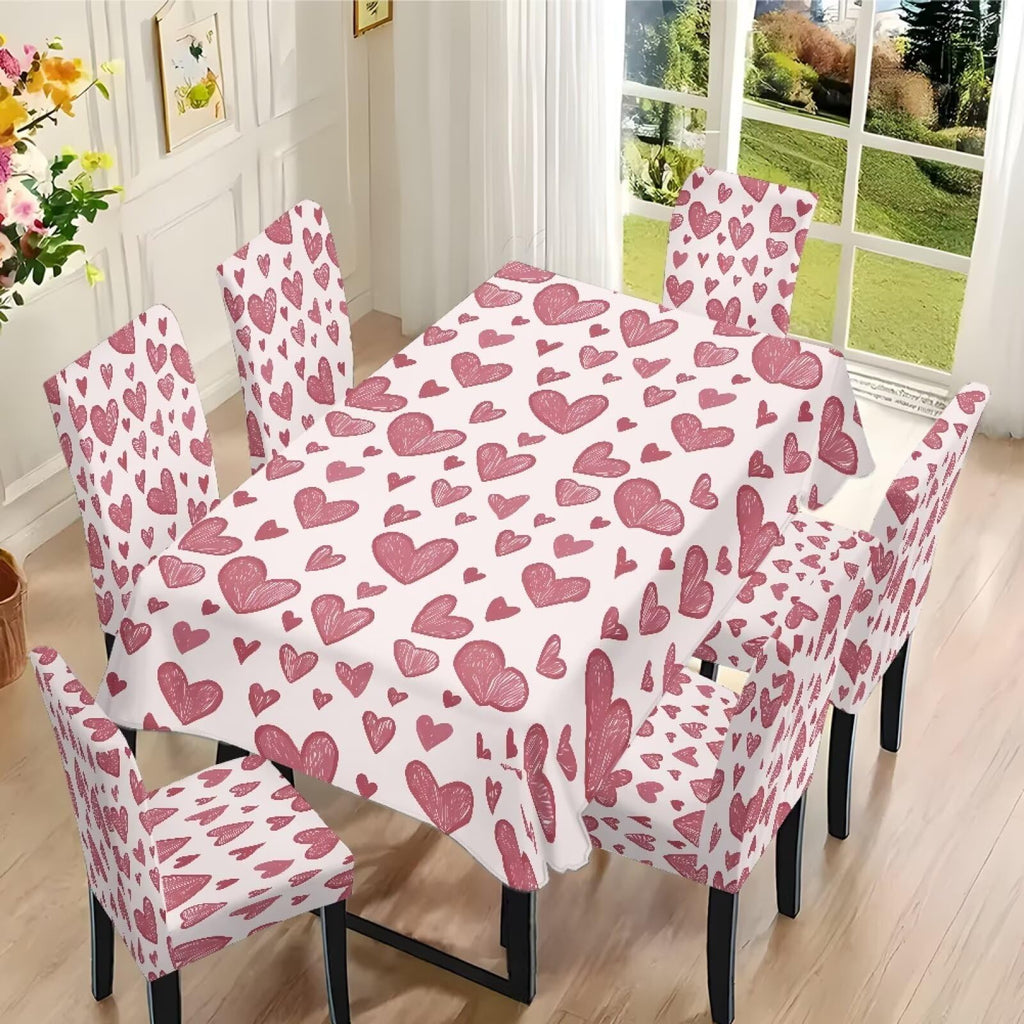 ZDCUSTOM St Patricks Day Table Cloth and Chair Cover Set of 4 Light Green Tablecloths Rectangular Clover Chair Covers for Dining Chairs Stain Resistant Decoration