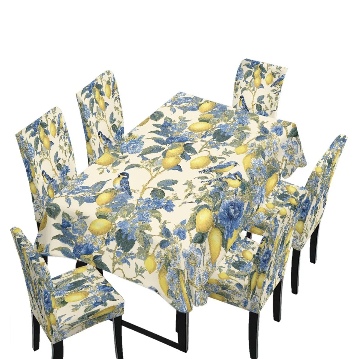 Dining Table Chair Covers 5 Pack, Removable Parsons Chair Slipcovers Dust Proof Tablecloths Scratch Resistant Seat Protector for Dining Room, Sunflower Honeycomb Bee Print Yellow